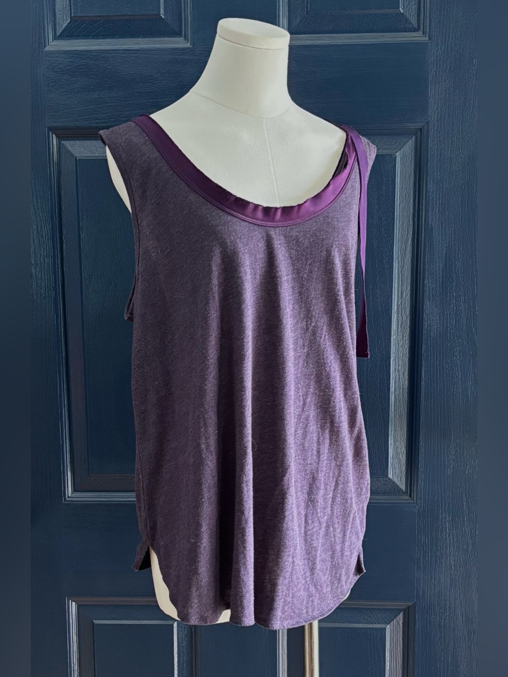 GAP 2011 Cotton Blend Scoop Neck Tank/Shell/Cami with satin ribbon “scarf tie”